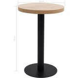 vidaXL Bistro miza svetlo rjava 50 cm mediapan | Shoptok.si