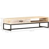  Stolić za kavu bijeli 117 x 50 x 30 cm masivno bagremovo drvo | Eponuda.com