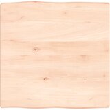 vidaXL Mizna plošča 60x60x4 cm neobdelana trdna hrastovina naraven rob Cene