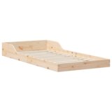 vidaXL Krevetna konstrukcija Smeđa 80 x 210 cm Masivna borovina | shoptok.hr