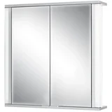 omarica z ogledalom marno 65 cm x 66 cm x 15 cm bela