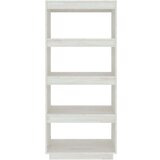 vidaXL knjižna omara za razdelitev prostora bela 60x35x135 cm borovina | Shoptok.si