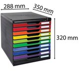  KUTIJA S 10 LADICA S KLJUČEM EXACOMPTA 332798D CRNA-SORT | shoptok.hr