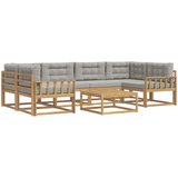  Set vanjskih sofa 5 kom. Bijela i svjetlosiva | shoptok.hr