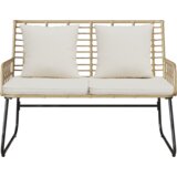 vidaXL Vrtna klop Črna, antracit 113 x 69 x 83 cm Poli ratan, jeklo | Shoptok.si