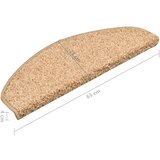 Prostirke za stepenice 15 kom 65x21x4 cm zlatne poluokrugle velike | shoptok.hr