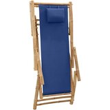  Ležaljka od bambusa i platna modra | shoptok.hr