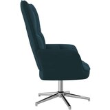 vidaXL Stol za sproščanje moder žamet | Shoptok.si