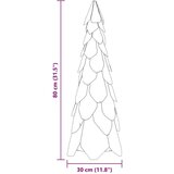 vidaXL Božično drevo z stojalom Rjava 80 cm Trdna tikovina | Shoptok.si