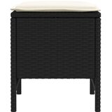  Vrtni otoman 2 Komad Crna i Krema 38 x 38 x 45 cm PE ratan | Eponuda.com