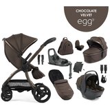 Egg 3 dječja kolica 10u1 s autosjedalicom Shell 360 i ISOFIX bazom, Chocolate Velvet | shoptok.hr