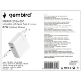 NPA87-202-4300 (TJ-354B Apple Type-C/USB-C) punjač za MacBook 87W-20,2V-4.3A, USB Type-C