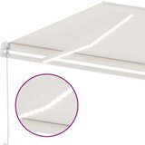  Tenda na ručno uvlačenje s LED svjetlima 450 x 350 cm krem | shoptok.hr