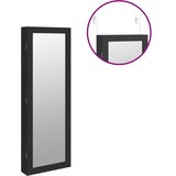  Zidni ormarić za nakit s ogledalom crni 37,5 x 10 x 106 cm | shoptok.hr