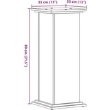 vidaXL Stalak za biljke crni 33x33x80 cm konstruirano drvo | shoptok.hr