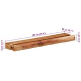 vidaXL Zidne police 2 kom 100x17x8 cm od masivnog bagremovog drva | shoptok.hr