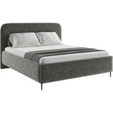 MID.YOU OBLAZINJENA POSTELJA 140 cm x 200 cm , les, tekstil, leseni material antracit | Shoptok.si