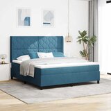 Krevet s opruga kutije s LED trakama Plava 180 x 200 cm Baršun | shoptok.hr