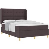  Krevet s opruga kutije Tamno smeđa 200 x 140 cm tkanina | shoptok.hr