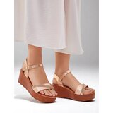 Resti Women's wedge sandals with rhinestones and glitter Aurora Glow | Shoptok.si