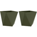  Sadilica 2 pcs Maslinasto zelena 50 x 50 x 50 cm Čelik | shoptok.hr
