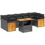  The Living Store Vrtna sedežna garnitura 8-delna z blazinami črn poli ratan - Vrtna Sedežna Garniture, (21458473) | Shoptok.si