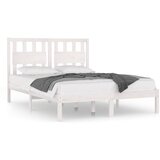  Okvir za krevet od masivne borovine bijeli 200 x 200 cm | shoptok.hr