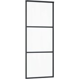  Klizna vrata s priborom ESG staklo i aluminij 76 x 205 cm | shoptok.hr