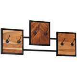 vidaXL Zidni stalak za kapute 90 x 1 x 35 cm od drva bagrema i željeza | shoptok.hr