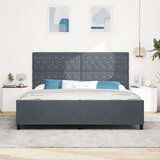 vidaXL Krevet Tamno Sivi 200x200 cm Baršun | shoptok.hr