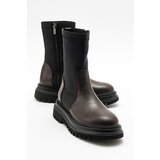 LuviShoes ALIAS Women's Brown Scuba Boots Cene
