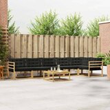  Set vanjskih sofa 7 kom. Bijela i crna | shoptok.hr