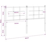  Metalno zamjensko uzglavlje bijelo 160 cm | shoptok.hr