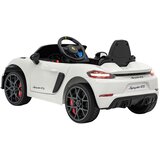  Licencirani Porsche 718 Spyder RS dječji automobil na akumulator s MP4 zaslonom, bijeli | shoptok.hr