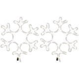  Figura božićne pahulje LED 2 kom topla bijela 27 x 27 cm | shoptok.hr