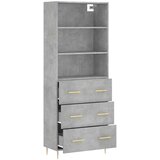  Visoka komoda siva betona 69,5x34x180 cm od konstruiranog drva | shoptok.hr