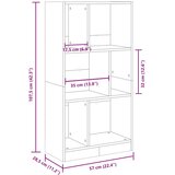  Regal za knjige boja hrasta 57x28 5x107 5 cm konstruirano drvo | shoptok.hr