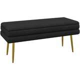 HOMCOM sedežna klop poliester, jeklo 100D x 37,5Š x 42V cm Črn, (5000242470) Cene