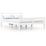 The Living Store Posteljni okvir bel iz trdnega lesa 160x200 cm - Posteljni Okvir, (21524109) | Shoptok.si