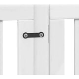 vidaXL Ograda za pse z vrati zložljiva 6 panelov bela 300cm topolovina | Shoptok.si