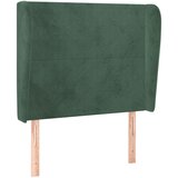  The Living Store Vzglavje z ušesi temno zeleno 93x23x118/128 cm žamet - Vzglavje, (21453723) | Shoptok.si