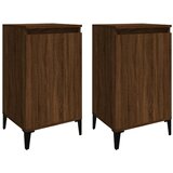 Maison Chic Dvo delni komplet Nočne omarice - Nočne mize rjavi hrast 40x35x70 cm inženirski les, (21689232) | Shoptok.si