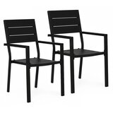 Multi Garden Set od 2 vrtne stolice za terasu ili balkon, čelik i HDPE, crne Cijene