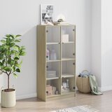  Visoka komoda s vratima 68x37x142 cm konstruirano drvo | shoptok.hr