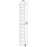 MID.YOU REGAL ZA CD-JE 42/183/20 cm antracit, medeni hrast | Shoptok.si