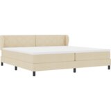  Postelja s pomičnim dnom in vzmetnico Krem 200x200 cm Tkanina, (22080780) | Shoptok.si