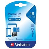 Memorijska kartica MicroSDHC Verbatim 16GB C10 UHS-I sa adapterom | Eponuda.ba