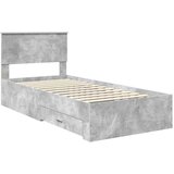  Okvir za krevet s uzglavljem Betonski sivi 90 x 200 cm | shoptok.hr
