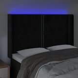  LED uzglavlje crno 147x16x118/128 cm baršunasto | shoptok.hr