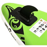 SUP Set daske na napuhavanje za veslanje stojeći 305x76x15 cm zeleni | shoptok.hr